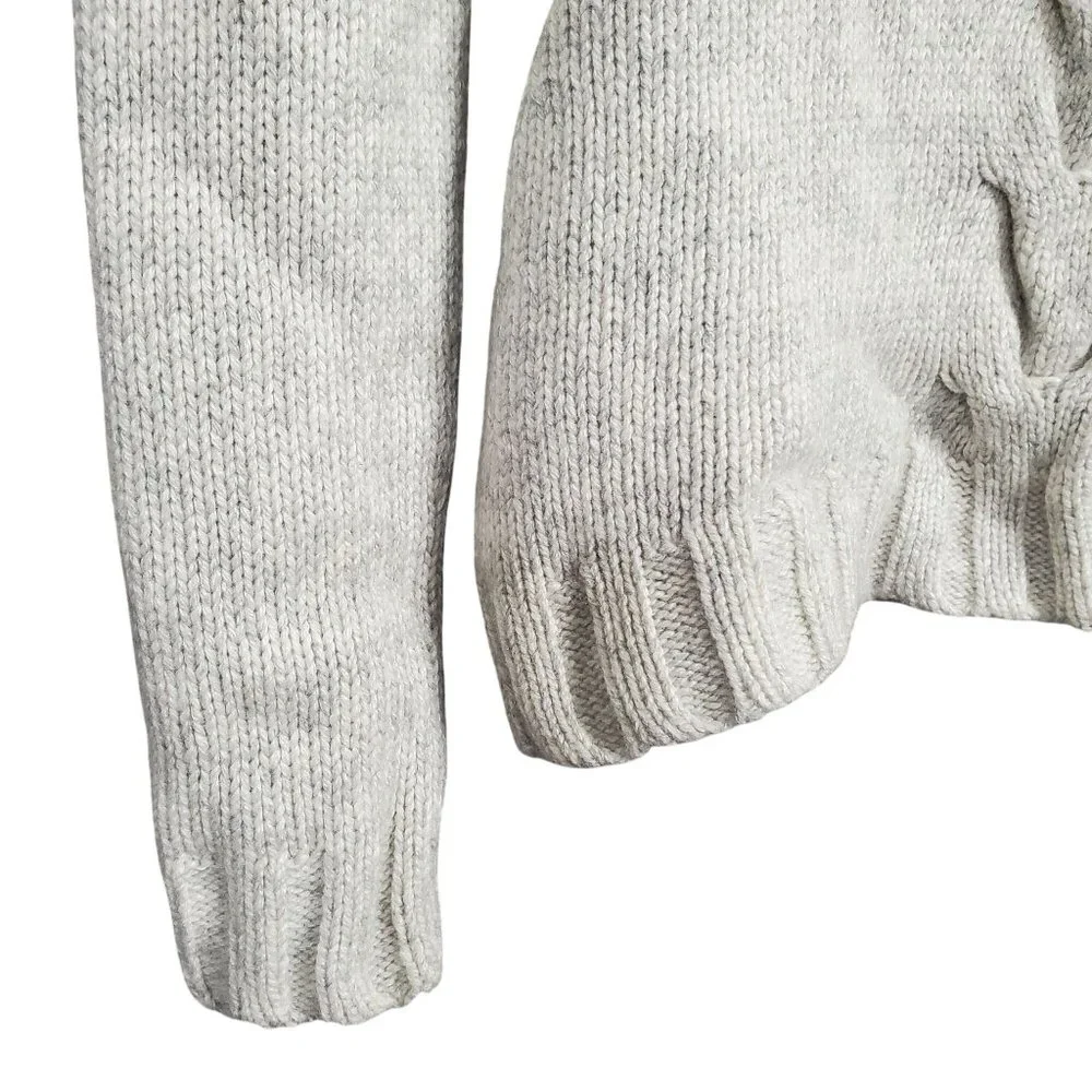 Banana Republic Womens XS Sweater Cable Knit Deep V Lambswool Cashmere Modal - Picture 8 of 11